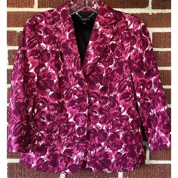 Talbots Colorful Floral Print Blazer Size 2 - Picture 1 of 3